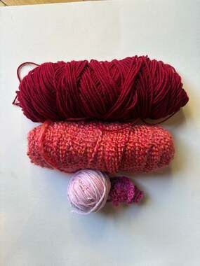 Yarn Destash- Red and Pink Color Palette